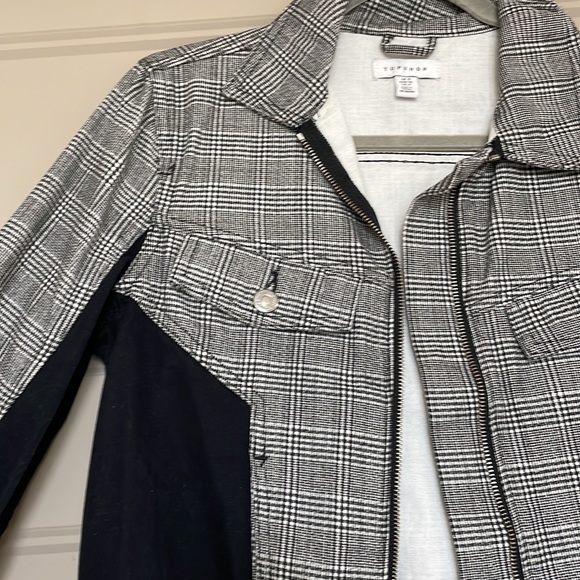 Topshop plaid jacket - us 4, uk 8 - Picture 2 of 5